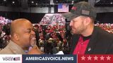 Ben Bergquam speaks with Niger Innis at Trump Las Vegas Rally