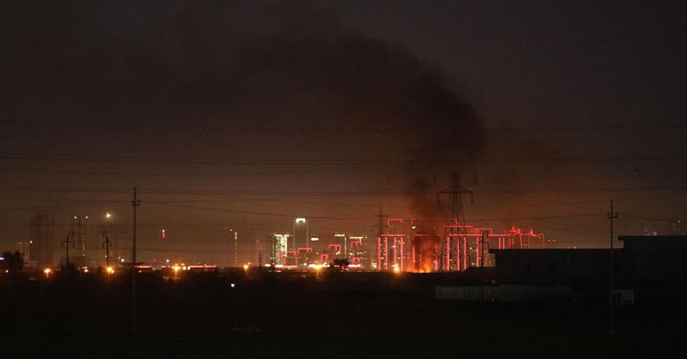 Iran targets Iraqi airport hosting U.S. garrison, large explosions visible