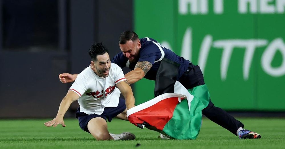 Police ID Yankee Stadium spectator who allegedly ran onto field on 9/11 with Palestinian flag