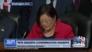 SENATOR HIRONO TRIES TO RATTLE HEGSETH