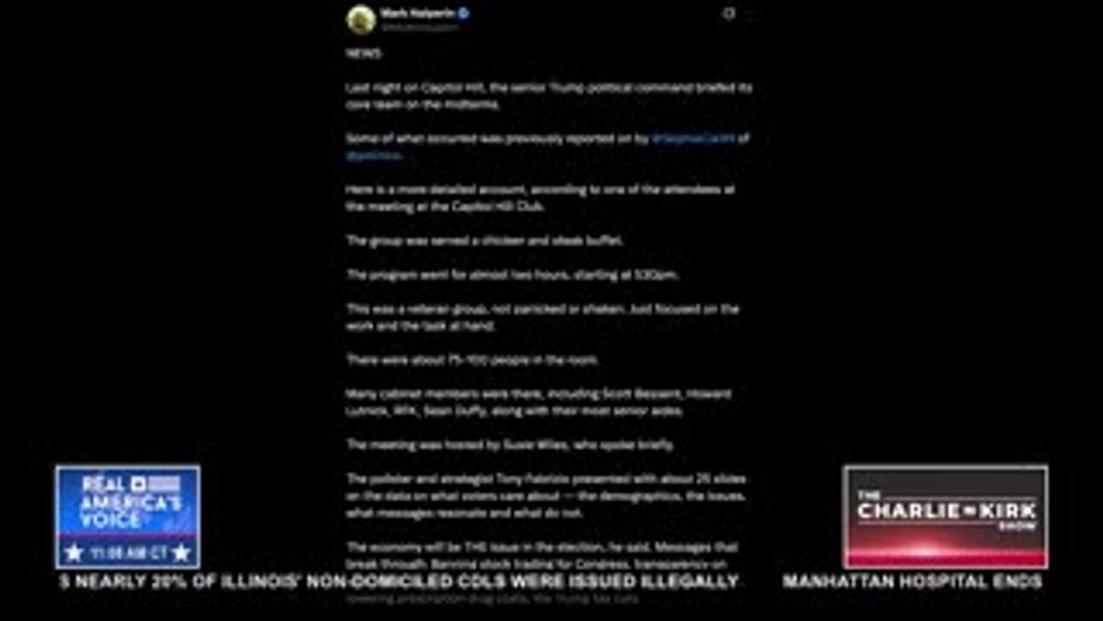 BREAKING: CAPITOL HILL MEETING ON MIDTERMS