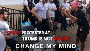 Insane Anti-Trump Protester goes BERSERK on Crowder! | Change My Mind