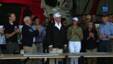 President Trump Delivers a Statement at a Briefing on Recovery Efforts