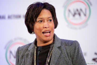 D.C. Mayor Muriel Bowser speaks at the annual Martin Luther King, Jr. Day Breakfast hosted by Rev. Al Sharpton and National…