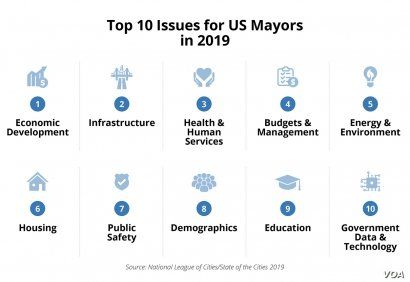 Graphic Top Issues for US Mayors