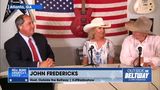 John Fredericks asks Donna Fiducia and Don Neuen to give him some "cowboy logic"