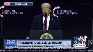 THE CROWD CHANTS “USA, USA, USA” AS TRUMP TAKES THE STAGE