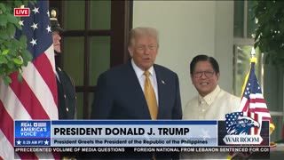 TRUMP GREETS PRESIDENT OF PHILIPPINES