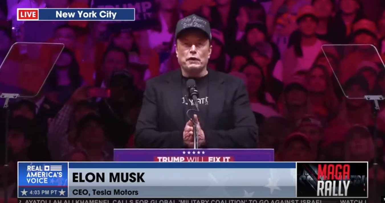 ELON MUSK AT MSG RALLY