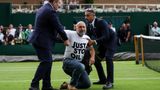 Just Stop Oil protesters interrupt Wimbledon with confetti and puzzle pieces