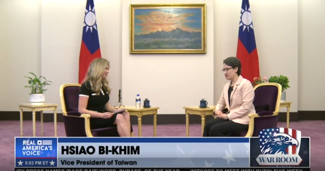 NATALIE WINTERS INTERVIEWS TAIWAN’S VICE PRESIDENT