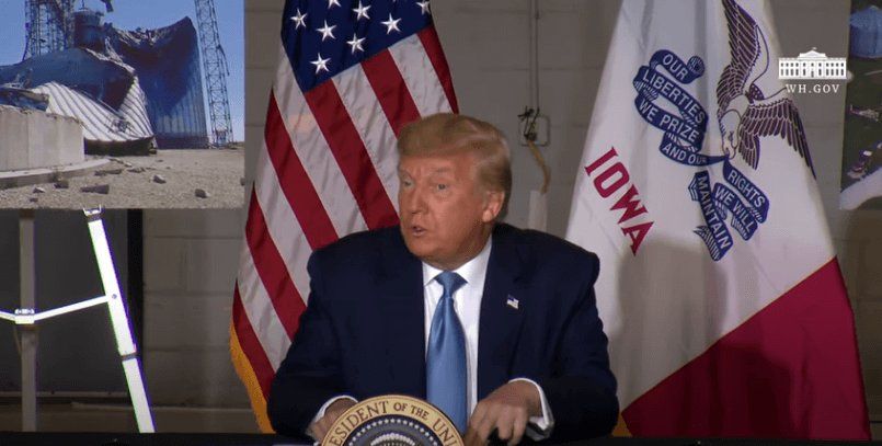 President Trump Participates in an Iowa Disaster Recovery Briefing
