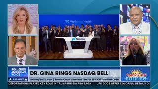 DR GINA TALKS RINGING THE NASDAQ BELL