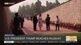 US President Donald Trump reaches Rajghat