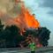 Flames Visible from Motorway in France, as Heatwave Grips Europe