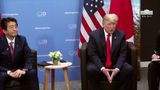 President Trump Participates in a Meeting with the Prime Minister of Japan