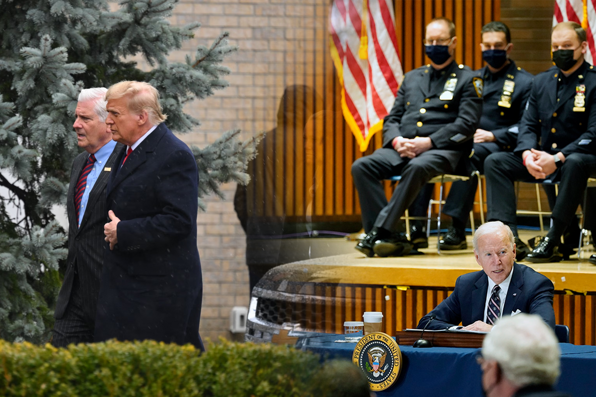 TRUMP PAYS HIS RESPECTS WHILE BIDEN DISPLAYS DISRESPECT