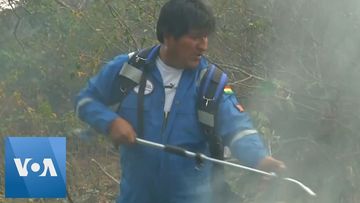 President Evo Morales Joins Firefighters to Battle Wildfires in Bolivia