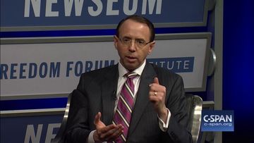 Rod Rosenstein: “The Department of Justice is not going to be extorted.” (C-SPAN)
