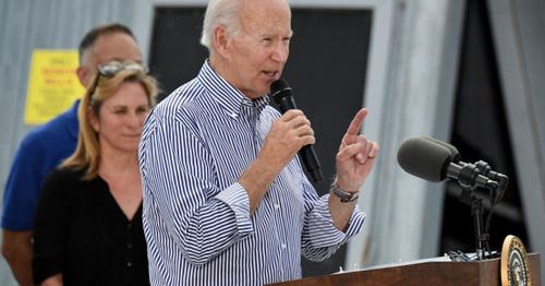 President Biden says 'no one f***s with a Biden' while touring Hurricane Ian damage