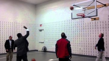 Rushern Baker Plays Basketball at Vocus Headquarters