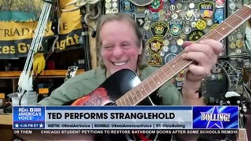 TED NUGENT PERFORMS STRANGLEHOLD FOR ERIC BOLLING!