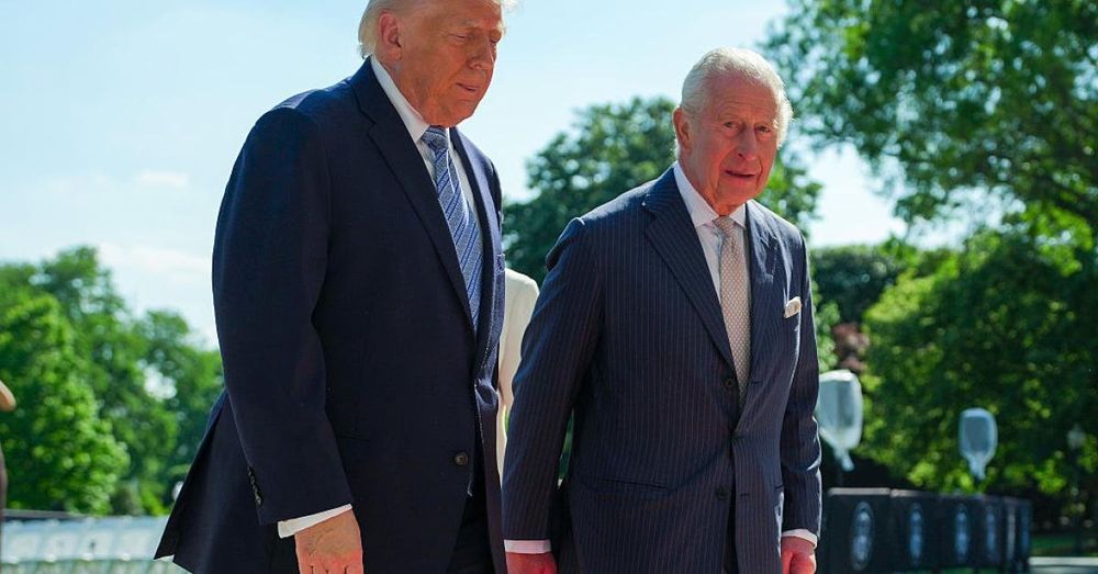 Redcoats parade on White House lawn for visit of King Charles III
