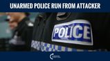 Unarmed British Police Run Away From Attacker