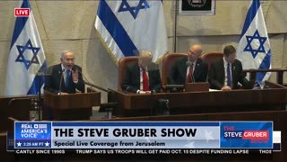 NETANYAHU ADDRESSES PRESIDENT TRUMP AT THE KNESSET