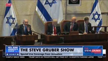 NETANYAHU ADDRESSES PRESIDENT TRUMP AT THE KNESSET