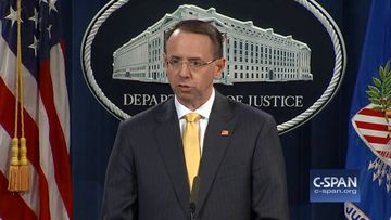 Deputy Attorney General Rosenstein: “The indictment charges 13 Russian nationals…” (C-SPAN)