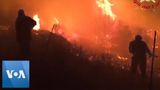 Firefighters Battle Fire in Italy