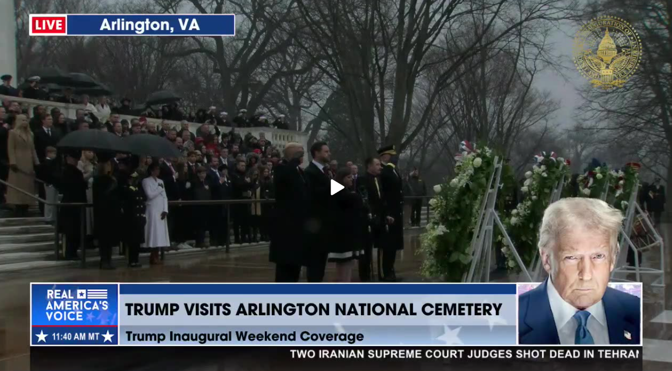 PRESIDENT TRUMP & VP JD VANCE CONCLUDE VISIT AT ARLINGTON NATIONAL CEMETERY