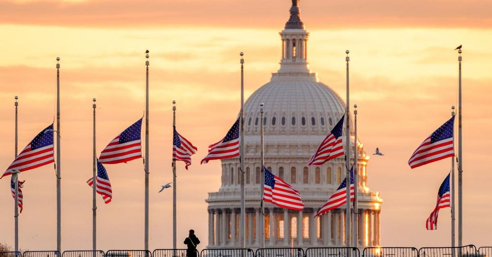 Trump slams Democrats for celebrating flags flying at half-staff during inauguration