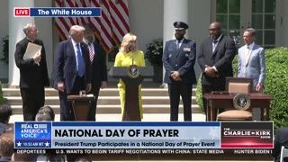 UNDER PRESIDENT TRUMP "FAITH HAS NOT BEEN PUSHED ASIDE"