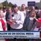 Steve Bannon talks with Ben Bergquam at Michigan Trump Rally