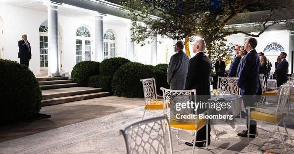 Trump hosts first event in newly-designed Rose Garden at White House
