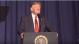 President Donald Trump speaks to AMVETS in Louisville