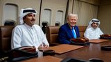 Trump meets with Qatari leaders on Air Force One