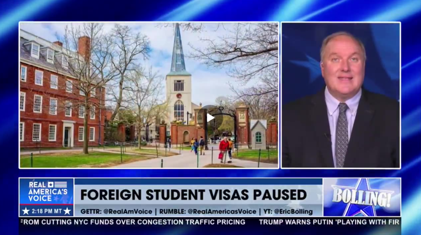 PRESIDENT TRUMP PAUSES FOREIGN STUDENT VISA INTERVIEWS