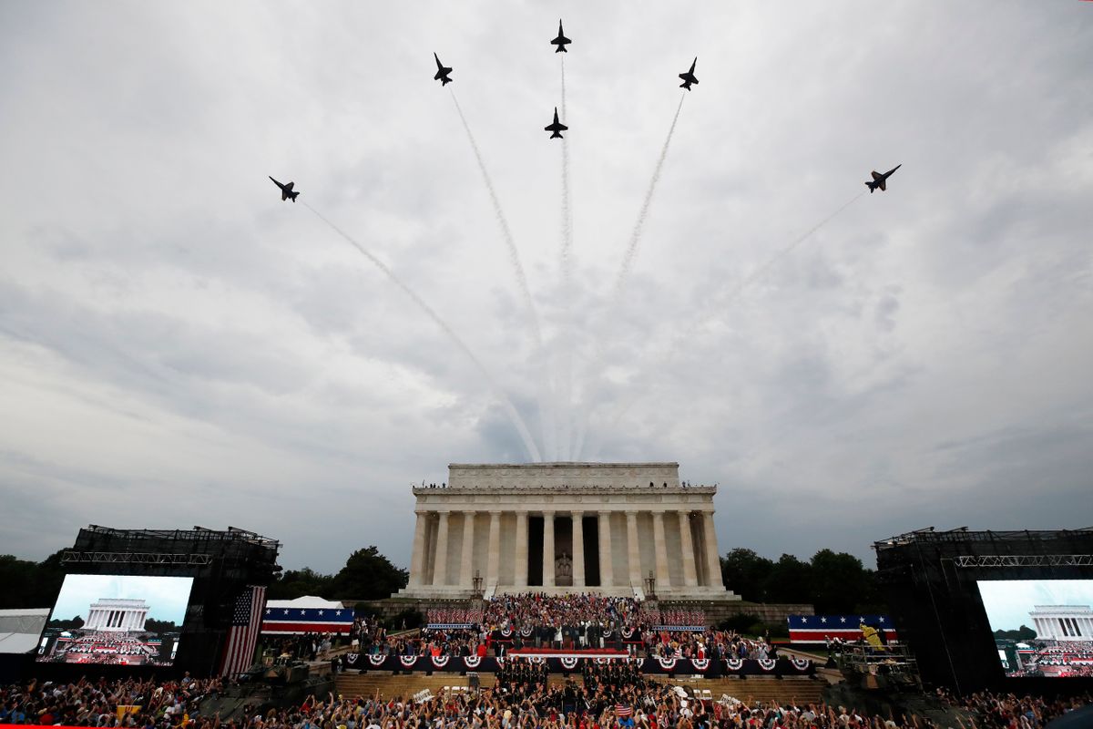 Independence Day Celebration Brings Out Trump Supporters and Skeptics