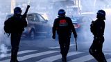 French police use teargas against anti-COVID mandate protesters in Paris