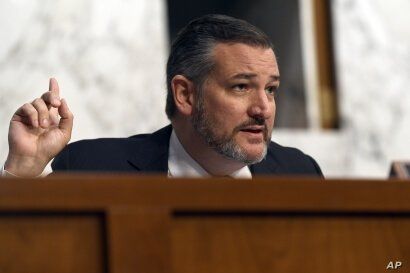 Sen. Ted Cruz, R-Texas, asks a question of Boeing Company President and Chief Executive Officer Dennis Muilenburg on Capitol Hill, Oct. 29, 2019, during a Senate Committee on Commerce, Science, and Transportation hearing.