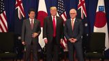 President Trump Participates in a Trilateral Meeting with PM Turnbull and PM Abe