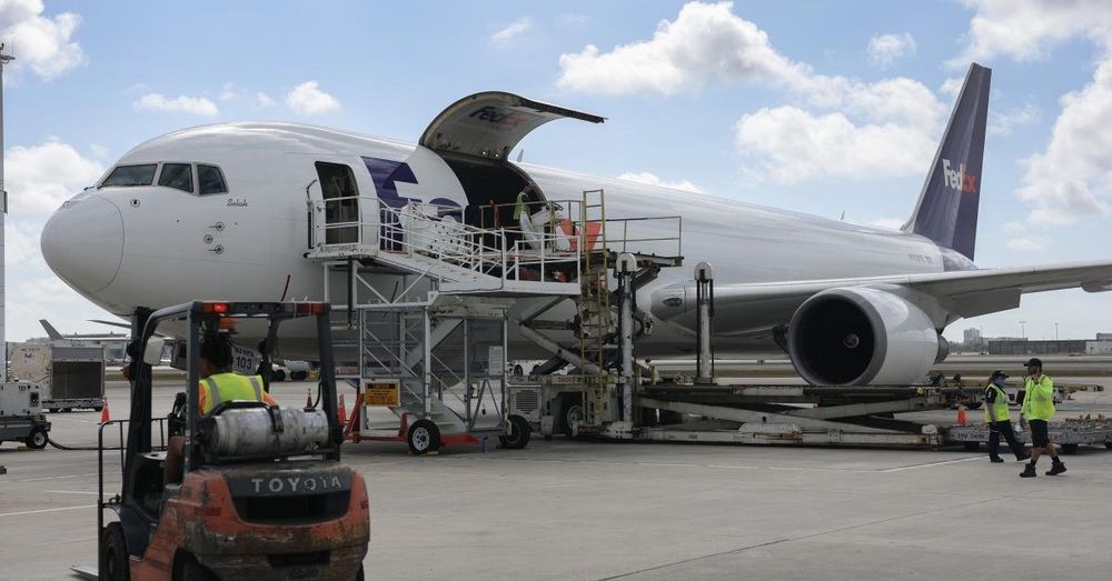 FedEx flight forced to return to Newark airport after engine explodes