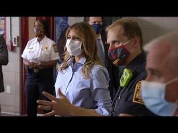 First Lady Melania Trump Visits Engine Company 9
