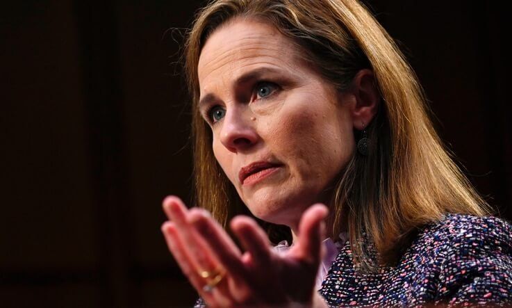 Supreme Court nominee Amy Coney Barrett testifies during the third day of her confirmation hearings before the Senate Judiciary…