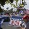 Cheering Florida residents line streets to salute Trump on President's Day