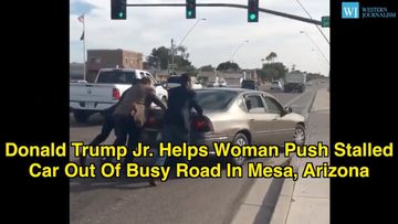 Donald Trump Jr. Helps Woman Push Stalled Car Out Of Busy Road In Mesa, Arizona