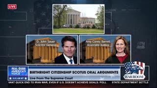 JUSTICE BARRETT QUESTIONS BIRTHRIGHT CITIZENSHIP: "MESSY" APPLICATIONS
